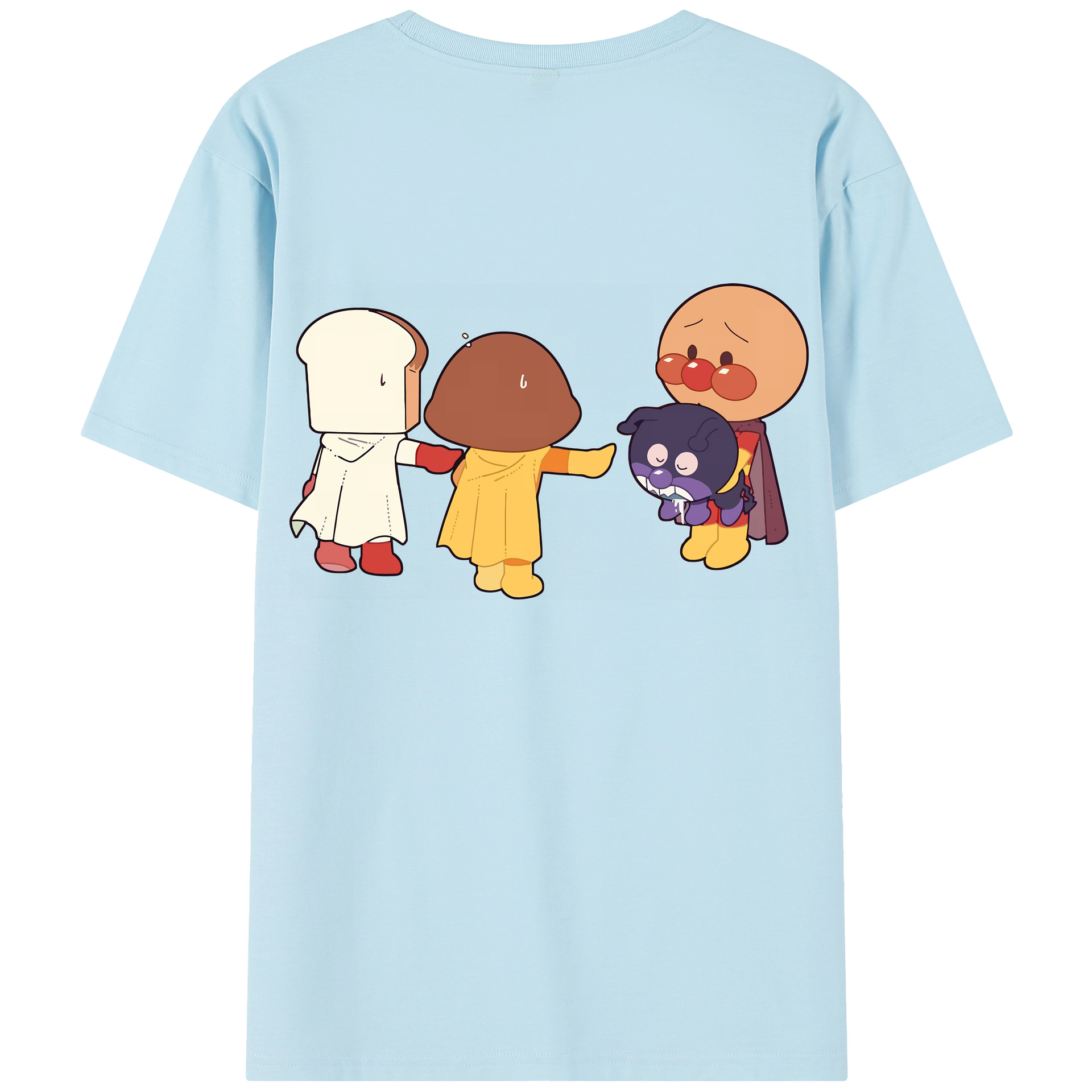 （画像用） アンパンマン Anpanman 綿100％半袖Tシャツ（背面プリント）